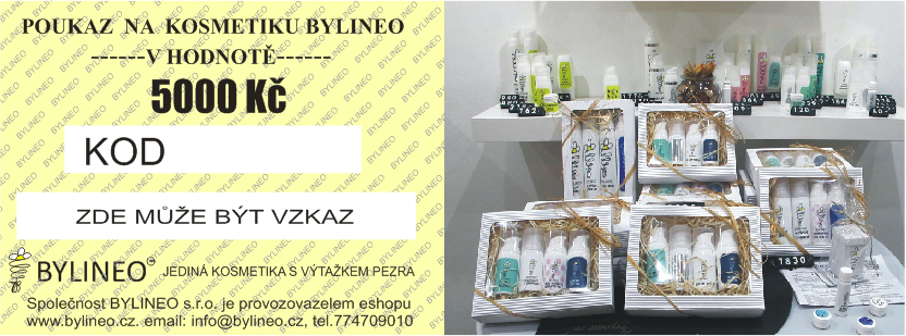Dárkový poukaz BYLINEO 5000 Kč