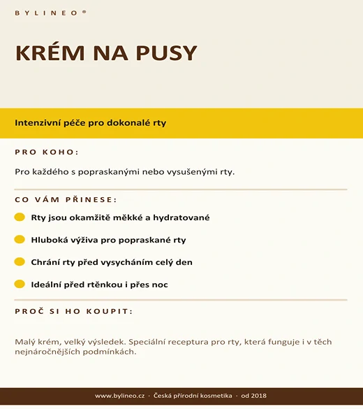 KRÉM NA PUSY 5 ml - na popraskané, vysušené i normální rty