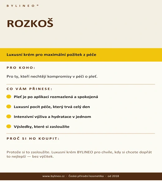 ROZKOŠ - Luxusní ochranný krém pro dokonalou péči o pokožku.