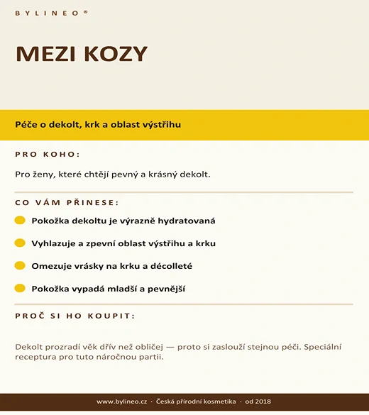 MEZI KOZY - Ta nejlepší péče o dekolt.