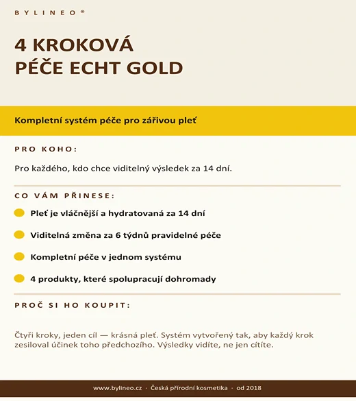 4 KROKOVÁ VIP PÉČE O PLEŤ - ECHT GOLD