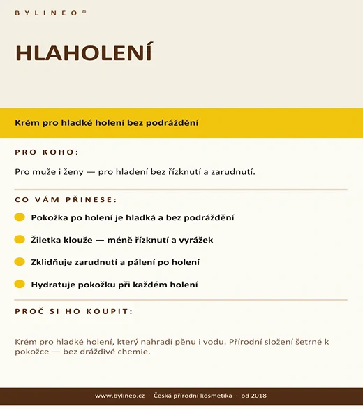 HLAHOLENÍ - nová dimenze holení. Krém pro hladké holení bez podráždění.